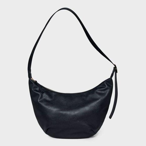 Universal Thread - Slouchy Crescent Sling Handbag - Universal Thread Black - Picture 1 of 4